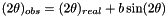 $ (2\theta)_{obs} = (2\theta)_{real} + b\sin(2\theta) $