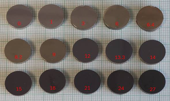 A group of circular objects with numbers

Description automatically generated